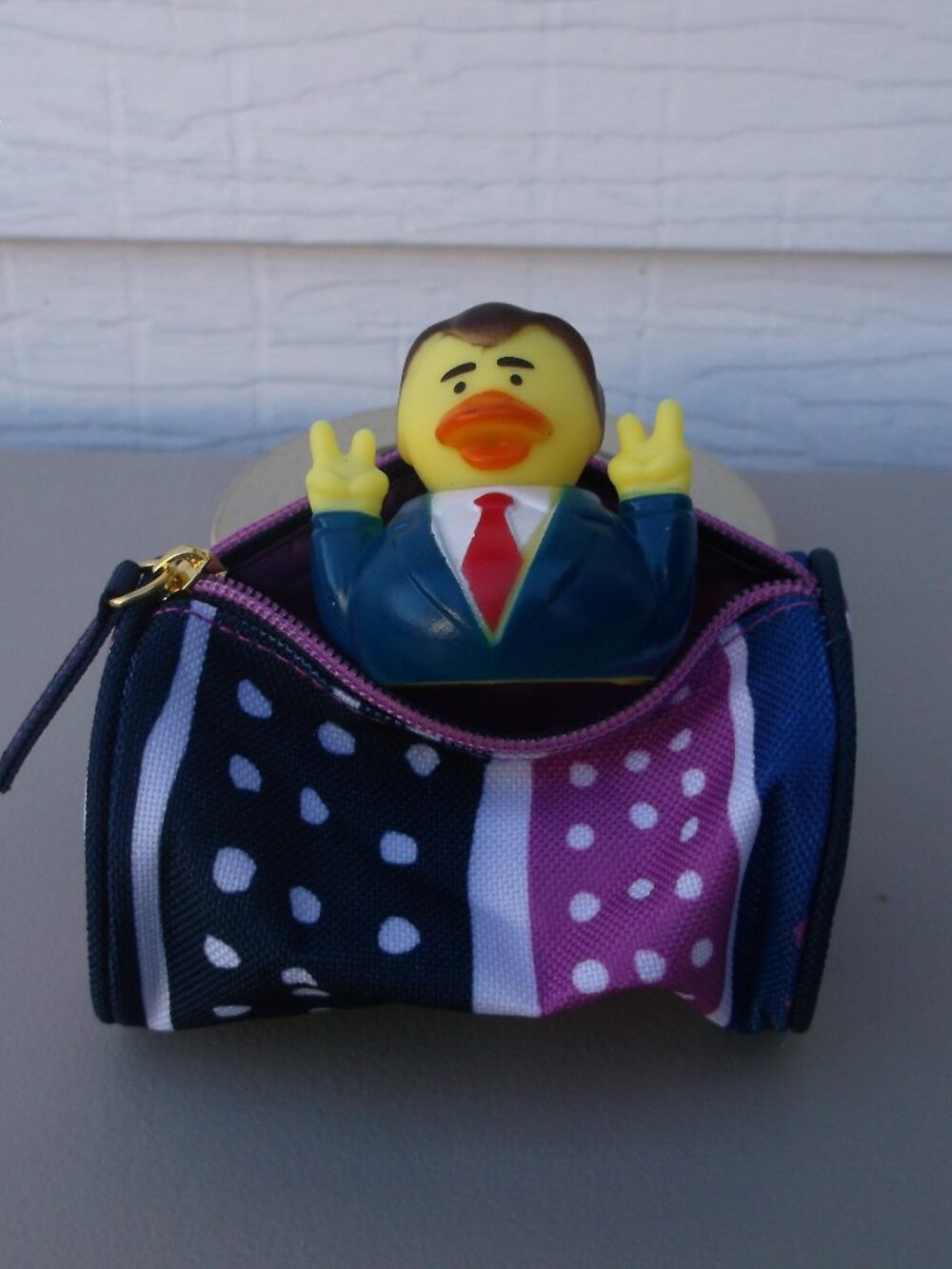 Rubber Duck-President Trump Style - Estée Lauder Cosmetic Bag, like new